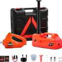 ZAISHANG Electric Car Jack 5Ton 12V Hydraulic Car Jack Lift (Lifting Range: 6.1~17.7 inch) with Impact Wrench Built-in Safety Hammer, and LED Light for SUV MPV Sedan Truck Change Tires Garage Repair