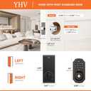 YHV Keyless Entry Door Lock with Camera Fingerprint Smart Door Lock with App Remote Control, Wi-Fi Connected Electronic Keypad Code Deadbolt Auto Unlock for Front Door