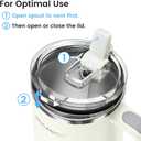 For Travel & Gym Never Drink from a Moldy Lid Again: 40oz Hygienic Tumbler, 100% Leakproof Lid & Removable Foldable Spout. Reinforced Base, Fits Cup Holders - Cream