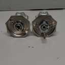 1 Pack Glass Door Knobs Nickel Door Knob Interior Satin Nickel Privacy Brushed Nickel Glass Silver Door Knob for Bedroom and Bathroom Crystal Door Knobs