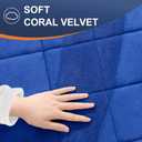 OLANLY Memory Foam Bath Mat 47x20, Ultra Soft and Absorbent Bathroom Rugs, Machine Washable, Comfortable Bath Carpet for Bathroom Floor, Tub and Shower, Royal Blue