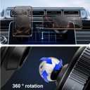 Latest Magnetic Car Phone Holder Ultra Vacuum Suction Cup Phone Mount Magnetic Car Mount Cell Phone Holder for Your Car Accessories for iPhone 15 14 13 12 Android (Black)