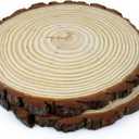 Large Wood Slice Rounds, Natural, 11-12 Inch Diameter, Set of 2, for Wedding Centerpieces, Event Table Decor, Rustic Home Display