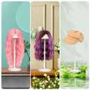 Wig Stand 2 Pack Adjustable Height Wig Holder Stands Non-Slip Portable Wig Head Holders Sturdy Plastic Wig Head Stand for Multiple Wigs and Hats Styling Drying Display (White)