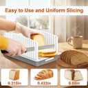 NIUXX Bread Slicer for Homemade Bread: Adjustable Width and Thickness Bread Slicer Guide with Crumb Tray, Foldable Compact Loaf Cutting Guide for Sourdough and Bagels