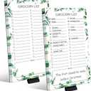 Joyberg 2 PCS Magnetic Grocery List Pads for Fridge, 4.5x7.5 Inches Magnetic Note Pad for Fridge, Grocery List Magnet Pad for Refridge, Magnetics Notepads, Shopping Lists, 60 Pages Per Notepad