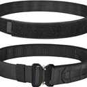 Quick Release Buckle EC MOLLE Utility Belt 2in1 Tactical Heavy Duty Gun Belt Law Enforcement for Men Women Medium-for Waist 32"-38" (Classic Black)