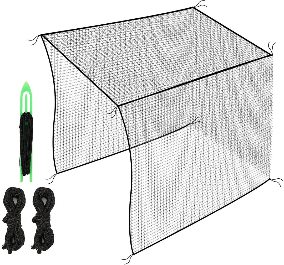 Golf Net,10Feet Golf Practice Net with 12pcs Spring snap and 4pcs Carabiner, Sports Practice Barrier Net, Heavy Duty Ball Netting Golf Hitting Net, DIY Ball Net,Baseball Net and Chipping Net