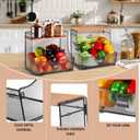 Honeydak 2 Pack Stackable Fruit Basket with Lid and Label Plate, Wall Mounted or Kitchen Countertop Metal Wire Storage for Onion, Potato, Vegetable & Produce Organizer