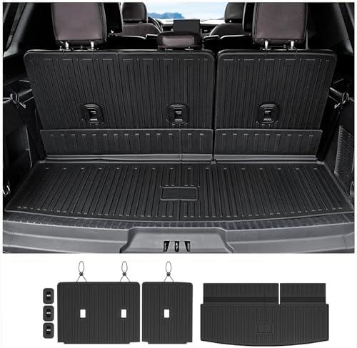 JOULARISE Cargo Mat Backrest Mats for 2018-2024 Ford Expedition/Lincoln Navigator 7/8 Seat(Not for Max or L Model) Accessories, All Weather Cargo Liner Seat Back Cover(Cargo Mat+3rd Row Backrest Mats)