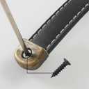 OLAYA Suitcase Luggage Pulls Leather Handles Cabinet Knobs Drawer Pulls Dresser Knobs Door Knobs 6 Pcs Grip Replacement Metal Hardware for Cabinet Dresser Trunk Case with Screws,(6, black)