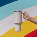STANLEY Quencher H2.0 Tumbler with Handle and Straw 40 oz | Flowstate 3-Position Lid | Cup Holder Compatible for Travel | Insulated Stainless Steel Cup | BPA-Free | Cream 2.0