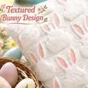 2 x Shzbtdo Easter Pillow Covers 18x18, Bunny Easter Decorations for Home, Soft Plush Throw Pillow Covers Pillowcases for Couch Sofa Bed Spring Decor, Hidden Zipper