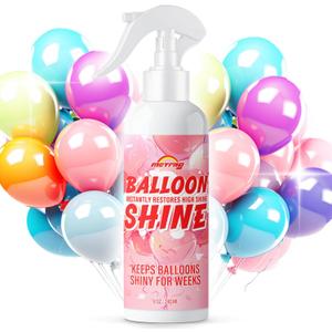 Instant Glow Balloon Shine Spray for Latex Balloons, High-Gloss Balloon Spray to Last and Shine, Perfect for Balloons Decorations, Arches, Garlands, Parties, Events, 8oz