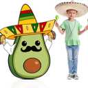 5 ft Avocado Taco Guy Cardboard Cutouts Stand Up Avocado Party Decorations Cinco de Mayo Mexican Fiesta Party Photo Booth Prop Backdrop for Cinco De Mayo Mexican Baby Shower Indoor Outdoor Decor
