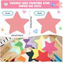 Honoson 1000 Pcs Star Cutouts Paper 3.9 Inch Assorted Color Star Shaped Die Cuts for Bulletin Board DIY Craft Projects Back to School Classroom Decor