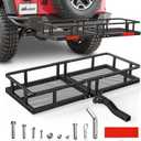 Nilight 60" x 20" x 7.87" Hitch Cargo Carrier | Fits 2-Inch Receiver 500lbs Heavy Duty Capacity Luggage Basket Includes 5/8" Pin Clip, Fold-Up Design for SUV and Pickup Camping Traveling