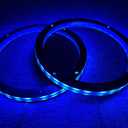 Sando Tech 2PCS 6.5" RGB Colors Shift Car LED Speaker Decorative Light Kit Multiple Changing Spacer Ring Light Coaxial Speaker Lights Bluetooth App & RF Remote Control