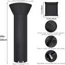 Patio Heater Covers with Zipper and Storage Bag,Waterproof,Dustproof,Wind-Resistant,Sunlight-Resistant,Snow-Resistant,Black,89'' Height x 33" Dome x 19" Base