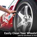 Rev Auto Wheel Cleaning Kit - 2 Item Wheel and Tire Cleaning Kit Includes 16oz Car Wheel Cleaner and Wheel Cleaner Brush Works For All Wheels and Tires