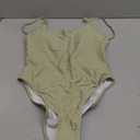 KRLAGAPAS Women's Sexy One Piece Bathing Suit Swimsuit High Cut Leg Cheeky Coverage, Adjustable Thin Strap, S