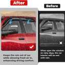 Canvcle RAM 2500 Rain Guards - Window Visors for Dodge RAM 2500 3500 Crew Cab 2019-2025 2026, Outside-Mount Tape-On Side Window Wind Deflectors for RAM 3500 Accessories, Vent Visors Shades Rainproof