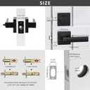 JO.KO Keyed Entry Door Handle and Single Cylinder Deadbolt Door Locks, Matte Black Front Door Handle and Deadbolt Set, Heavy Duty Exterior Door Lever for Office and Home 1 Key 1 Combo