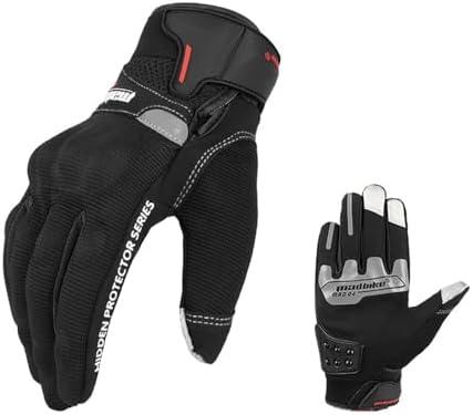 Motorcycle Gloves Inside Integrated Molding Steel Protection for Knuckle for Men and Women, Full Finger Touchscreen Motorbike Gloves for BMX ATV MTB Riding, Road Racing, Cycling, Climbing, Motocross