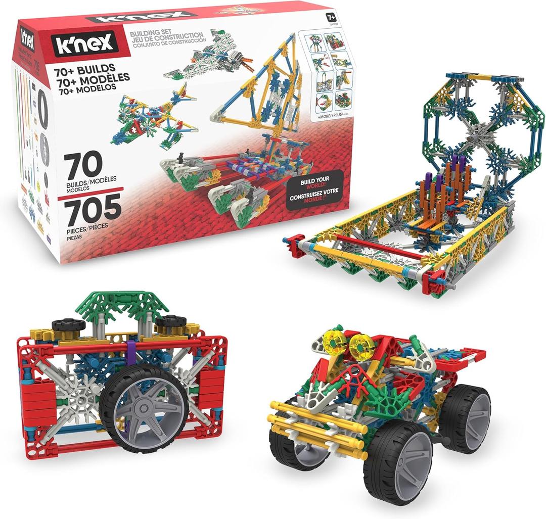 K'NEX - 70 Model Building Set 705 Pieces, STEM Learning, Creative Play Set Ages 7+ 