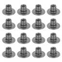 MECCANIXITY 16Pcs 1/4"-20x10mm Brad Hole Tee Nut Carbon Steel Four-Jaw T-Nut Round Base Plate Nut Flange Female Thread Insert Nuts for Wood Furniture