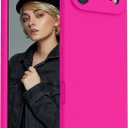 FireNova Magnetic for iPhone Air Case, Compatible with MagSafe, [Integrated Silicone Camera Control Button] [Camera Protection] Microfiber Lining Phone Case for iPhone 17 Air, 6.5", Hot Pink