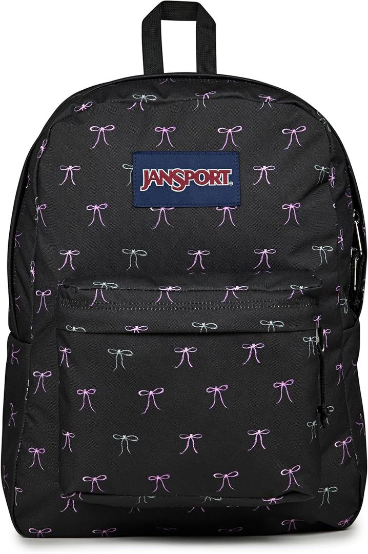 JanSport SuperBreak One Backpack - Durable, Lightweight Bookbag with 1 Main Compartment, Front Utility Pocket with Built-in Organizer - Premium Backpack, Bad Bows