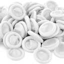 100 Pcs Disposable Finger Cots, Large Latex Finger Protectors for Clean and Dry Protection, Rubber Fingers Tips Tips for Beauty and Electronic Repair (Large White)