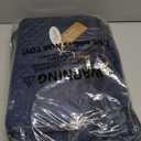 Teacher Bags for Women, 15.6 inch Laptop Work Tote Bag Quilted Nurse Bible Bag Shoulder Handbag for School, Travel | with 40oz Cup Holder, Insulated Pocket, Adjustable Strap, Zipper, Computer Bag, Office Briefcase, Gift for Women (Navy Blue)