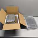 KOMUEE 8 Pieces Glass Baking Dish with Lids Rectangular Glass Baking Pan Bakeware Set with Lids, Baking Pans for Lasagna, Leftovers, Cooking, Kitchen, Fridge-to-Oven, Gray