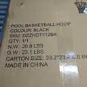 Danrelax Pool Basketball Hoop, Height Adjustable 3.9" to 6.9", Black PE Frame