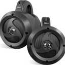 Pyle 2-Way Passive Waterproof Off-Road Speaker System - 4 Inch 900w Peak, Marine Grade Wakeboard Tower Speakers, Full-Range Outdoor Audio Speaker for ATV, UTV, Quad, Jeep, Boat - 1 pair - Black