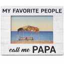 Papa  12.5x17.5cm Picture Frames, Gifts for Grandpa Pop Pop Grandfather Wood Photo Frame, Father’s Day Grandparent's Day Daddy Gifts from Son Daughter Picture Frame for Wall Tabletop Display 