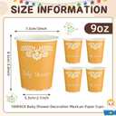 100 Pcs Mexican Baby Shower Party Favor Cups Terracotta Flower Disposable Paper Cups Cinco De Mayo Decoration for Cielito Lindo Themed Birthday Wedding Tableware Party Supplies