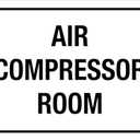 Air Compressor Room White Landscape - Wall Sign Facility Signs 8"x12" Metal Sign Danger Warning Man Cave Yard Indoor Or Outdoor, Set of 4