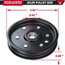 2 x 607525 Idler Pulley Replaces Hustler 607525 Pulley, Hustler 786848 Pulley for Hustler 36", 48", 54" TrimStar, 48", 54", 60" FasTrak, 48", 54", 60" FasTrak SDX, 48", 54" RD FasTrak Lawn Decks