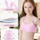 Nubofy Teens Training Bras for Girls Kids Padded Tweens Bra Adjustable Straps, Size: One Size