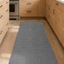 Color&Geometry Kitchen Rugs and Mats Non Slip Washable, Absorbent,Woven Kitchen Runner Rug Easy to Clean Kitchen Floor Mats for in Front of Sink, Laundry Room, Hallway, 24"x72", Light Grey
