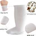 Baby Knee High Socks with Grips, Soft Cotton Ribbed Over the Calf Anti-Slip Long Socks for Newborn Infants & Toddlers