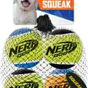 Nerf Dog Tennis Ball Dog Toys with Interactive Squeaker, Lightweight, Durable and Water Resistant, 1.75 Inches, For Small Breeds, Mixed Colors, 4 Count(Pack of 1)