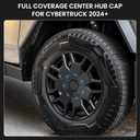 4PCS Wheel Caps for Tesla Cybertruck 2024 2025, Removable ABS Wheel Center Caps Compatiable with Tesla Cybertruck Accessories 2024 2025 (black)