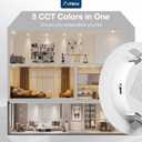 Amico Recessed Lighting 4 Inch, 24 Pack 5CCT Flat LED Can Lights, 2700K/3000K/4000K/5000K/6000K Selectable, 7W Eqv 60W, 700LM Brightness, Retrofit Installation - ETL & FCC