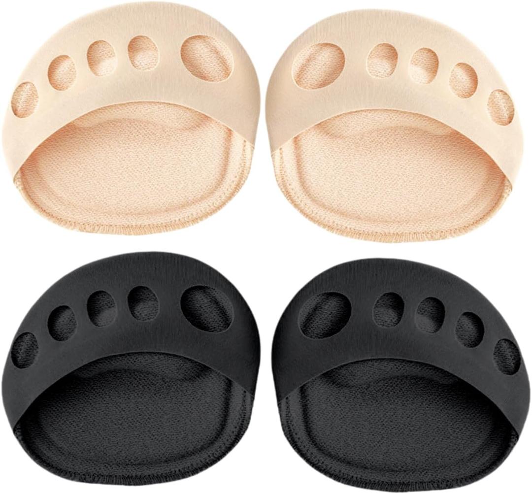 EACOZY Metatarsal Pads Invisible Socks, Soft Foot Pads for Women and Men, Reusable Ball of Foot Cushions for Runners, Prevent Pain and Discomfort