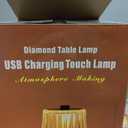 Bornerwhite 8 Pcs Cordless Table Lamp Gold Cordless Battery Operated Touch Table Lamps Rechargeable 3 Color Dimmable LED Portable Flower Lamp for Bedroom Living Room Kitchen Dining Outdoor