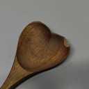 UPKOCH 11'' Wooden Spoon, Baking Mixing Stirring Cooking Heart Shaped Spoon, Bridal Shower Wedding Gift, House Warming, Valentine's Day, Brown